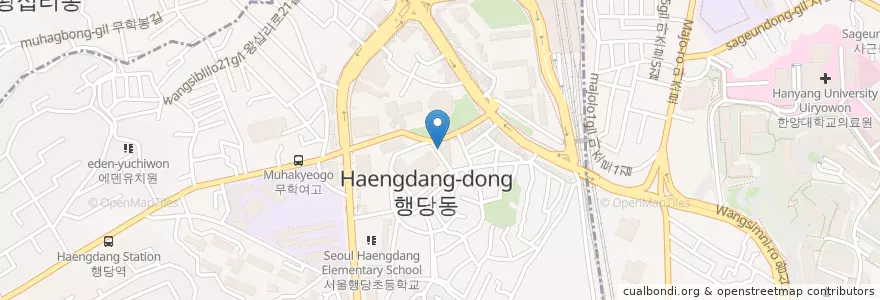 Mapa de ubicacion de 행당1동문고 en Corea Del Sur, Seúl, 성동구, 행당1동.