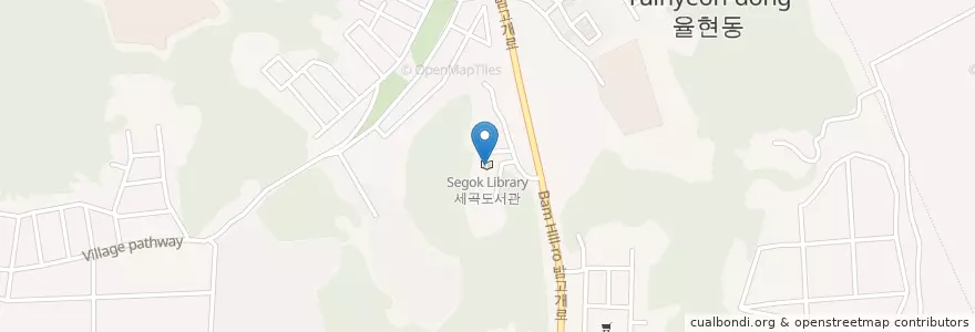 Mapa de ubicacion de 세곡도서관 en Corée Du Sud, Séoul, 강남구, 세곡동.