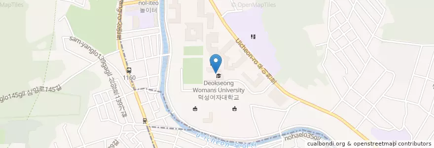 Mapa de ubicacion de 덕성여자대학교 도서관 en Zuid-Korea, Seoel, 도봉구, 쌍문1동.