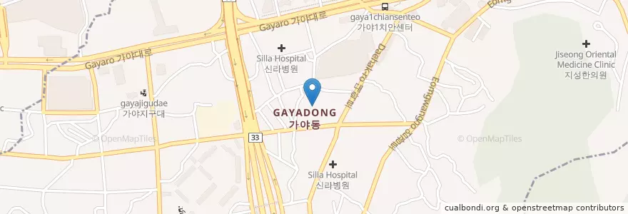 Mapa de ubicacion de Jongno Library en South Korea, Busan, Busanjin-Gu, Gaya-Dong.