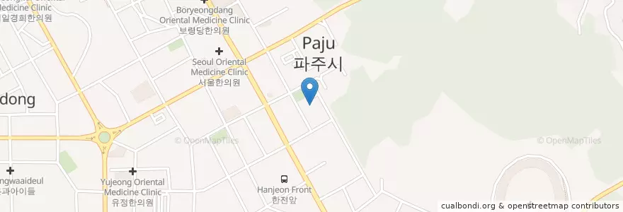 Mapa de ubicacion de 금촌도서관 en Südkorea, Gyeonggi-Do, Paju, 금촌1동.
