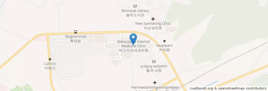 Mapa de ubicacion de 새생명도서관 en Республика Корея, Кёнгидо, Пхаджу, 금촌1동.