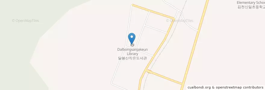 Mapa de ubicacion de 달봉산작은도서관 en 대한민국, 경상북도, 김천시.