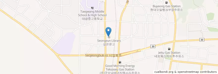 Mapa de ubicacion de 성은문고 en Güney Kore, 경기도, 평택시.