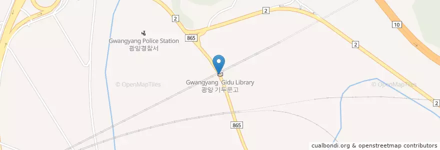 Mapa de ubicacion de 광양 기두문고 en Республика Корея, Чолла-Намдо, 광양시.