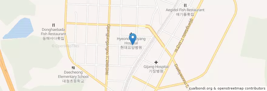 Mapa de ubicacion de 열린문고 en Coreia Do Sul, Busan, 기장군, 기장읍.
