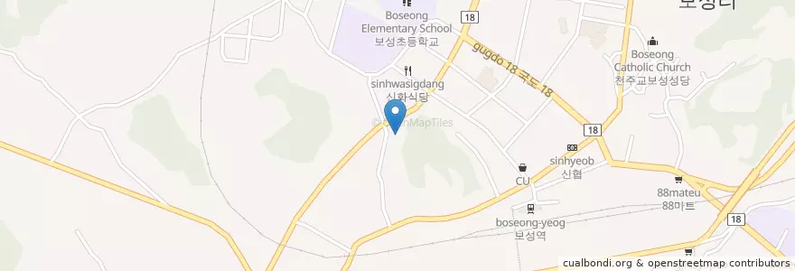 Mapa de ubicacion de 보성공공도서관 en Corée Du Sud, Jeolla Du Sud, 보성군.