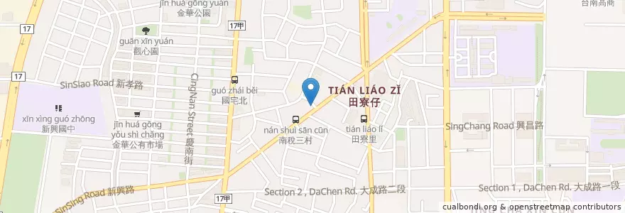 Mapa de ubicacion de 府城藥局 en 타이완, 타이난 시, 난구.