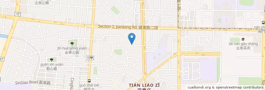 Mapa de ubicacion de 觀想素食鄉 en 타이완, 타이난 시, 난구.