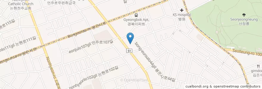 Mapa de ubicacion de 헬로우뮤지움 어린이미술관 en Corea Del Sud, Seul, 강남구, 역삼동, 역삼1동.