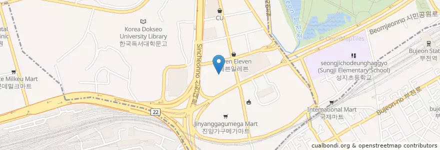 Mapa de ubicacion de 가야미술관 en Coreia Do Sul, Busan, 부산진구, 부암동.