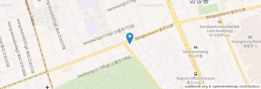 Mapa de ubicacion de 조선화랑 en 韩国/南韓, 首尔, 江南區, 삼성동, 삼성2동.
