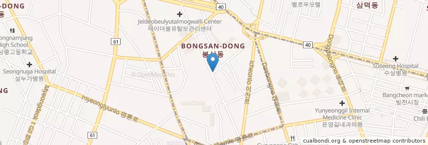 Mapa de ubicacion de 예송갤러리 en 韩国/南韓, 大邱, 中區.
