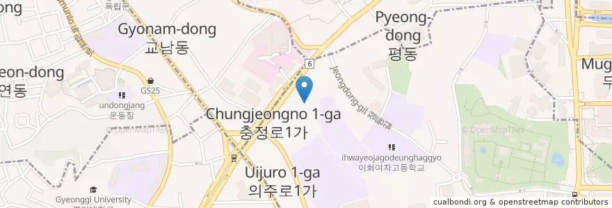 Mapa de ubicacion de 문화일보갤러리 en Südkorea, Seoul.