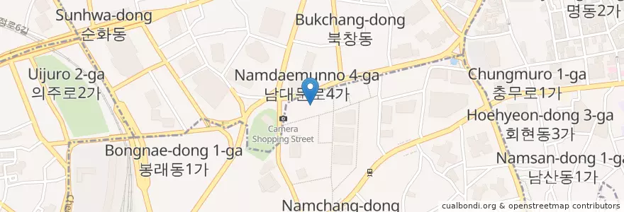 Mapa de ubicacion de 알파갤러리 en 대한민국, 서울, 중구.