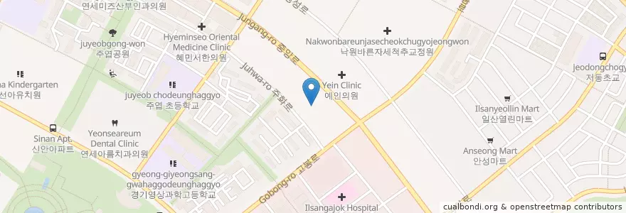 Mapa de ubicacion de 덕수화랑 en کره جنوبی, گیونگی-دو, 고양시, 일산서구.