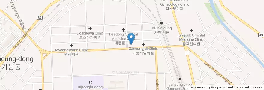 Mapa de ubicacion de 선비화랑 en Zuid-Korea, Gyeonggi-Do, 의정부시.