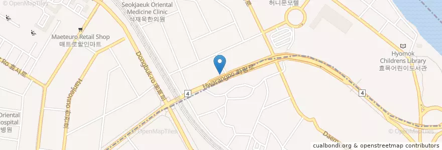 Mapa de ubicacion de 지선갤러리 en Corée Du Sud, Daegu, 동구, 효목동, 효목동.