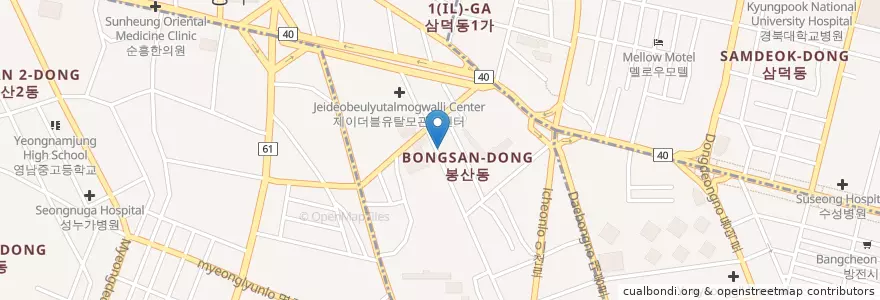 Mapa de ubicacion de 가야화랑 en Zuid-Korea, Daegu, 중구.
