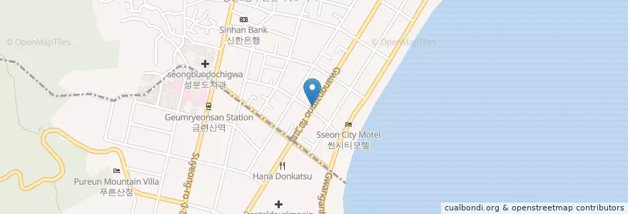 Mapa de ubicacion de 예촌갤러리 en Corea Del Sur, Busan, 수영구, 광안동.