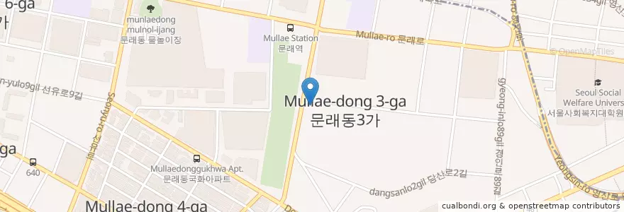 Mapa de ubicacion de 대한갤러리 en كوريا الجنوبية, سول, 영등포구, 문래동.
