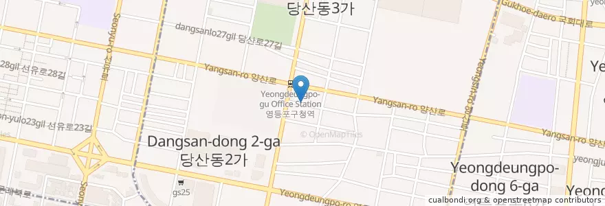 Mapa de ubicacion de 성보화랑 en کره جنوبی, سئول, 영등포구, 당산1동.