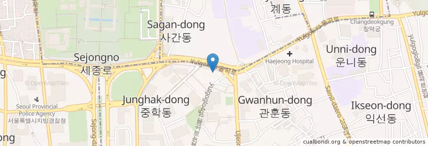 Mapa de ubicacion de 고도갤러리 en Coreia Do Sul, Seul, 종로구, 종로1·2·3·4가동.
