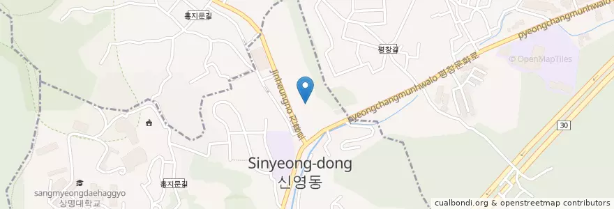 Mapa de ubicacion de 베스트화랑 en Südkorea, Seoul, 종로구, 부암동.