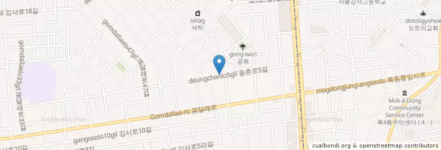 Mapa de ubicacion de 화곡 동 남부 시장 en Corée Du Sud, Séoul, 강서구, 화곡4동.