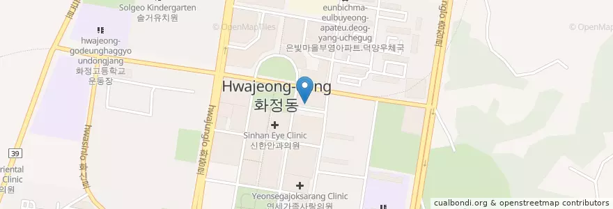 Mapa de ubicacion de 화정터미널 en Coreia Do Sul, Gyeonggi, 고양시, 덕양구.