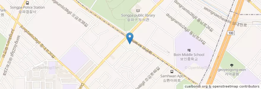 Mapa de ubicacion de 서울M치과의원 en 韩国/南韓, 首尔, 松坡區, 가락2동.