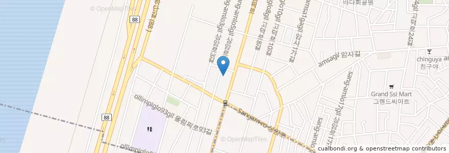 Mapa de ubicacion de 경희봄 한의원 강동점 en Corea Del Sud, Seul, 강동구, 암사동, 암사2동.