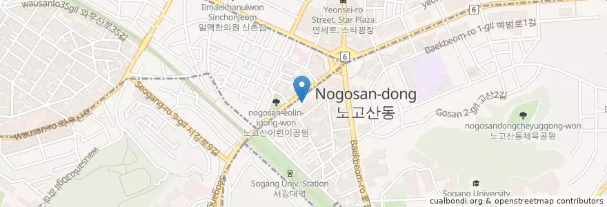 Mapa de ubicacion de 엔비클리닉 신촌점 en 韩国/南韓, 首尔, 麻浦區.