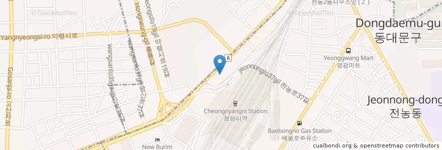 Mapa de ubicacion de 맨비뇨기과의원 en کره جنوبی, سئول, 동대문구, 전농1동.
