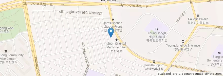 Mapa de ubicacion de 맞춤한의원 en كوريا الجنوبية, سول, 송파구.