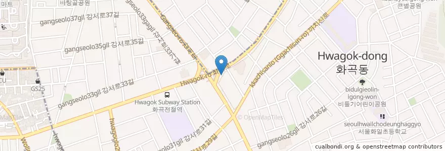 Mapa de ubicacion de 뉴욕서울치과병원 en 韩国/南韓, 首尔, 江西区, 화곡본동.