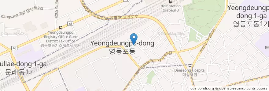 Mapa de ubicacion de 비즈성형외과 en Coreia Do Sul, Seul, 영등포구, 영등포본동.