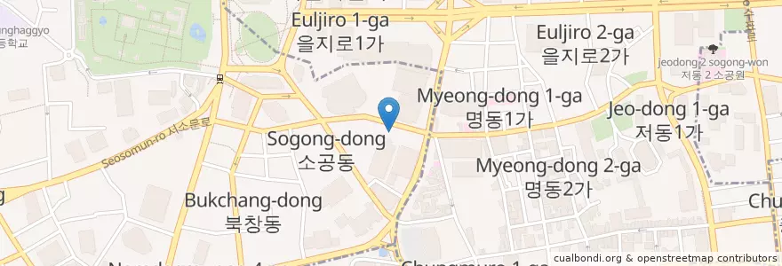 Mapa de ubicacion de 킴플란트 NYU 치과 en 대한민국, 서울.