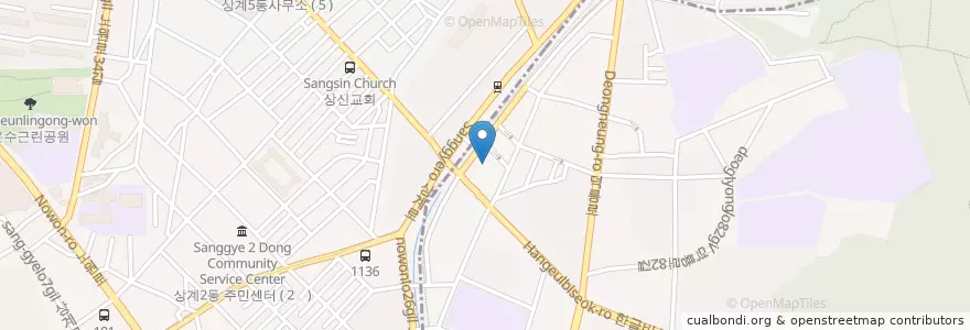 Mapa de ubicacion de 에이플러스치과 en Coreia Do Sul, Seul, 노원구.