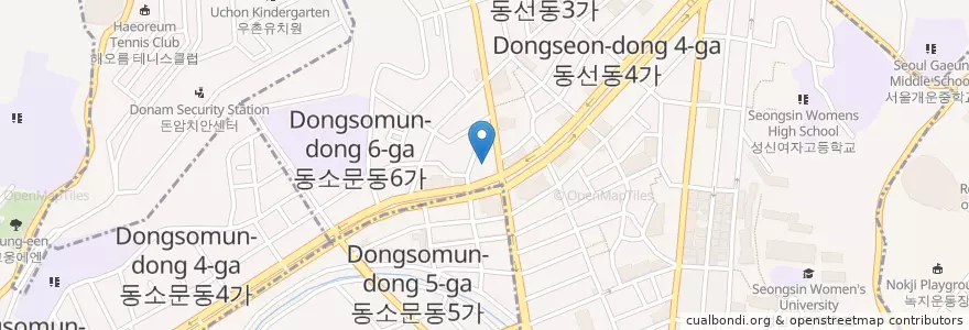 Mapa de ubicacion de 포이즌클리닉 성신여대점 en Corea Del Sur, Seúl, 성북구.
