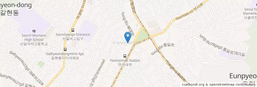 Mapa de ubicacion de 서울고운누리치과 en 대한민국, 서울, 은평구, 갈현2동.
