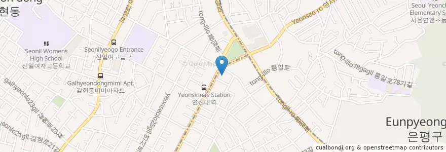 Mapa de ubicacion de 연세웰치과 en 韩国/南韓, 首尔, 恩平区.