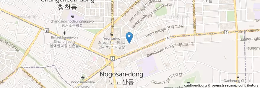 Mapa de ubicacion de 연세LA치과 en Республика Корея, Сеул, 마포구.