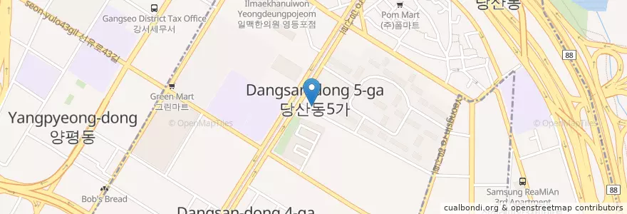 Mapa de ubicacion de 오케이항외과의원 en Corée Du Sud, Séoul, 영등포구, 당산2동.