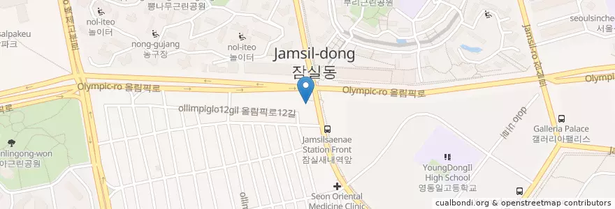Mapa de ubicacion de 이재용치과 en Korea Selatan, 서울, 송파구.