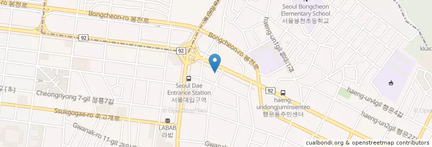 Mapa de ubicacion de 스마일치과의원 en Республика Корея, Сеул, 관악구.