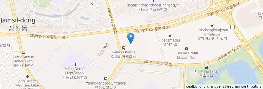 Mapa de ubicacion de 스마일플러스치과 en Zuid-Korea, Seoel, 송파구.