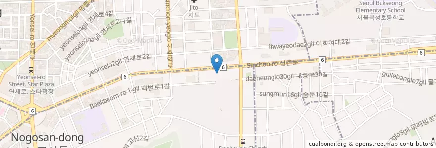 Mapa de ubicacion de 이지함 피부과 en Республика Корея, Сеул, 마포구.