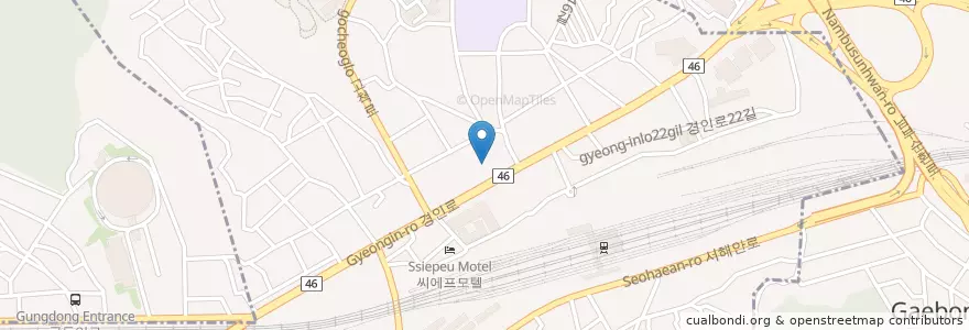 Mapa de ubicacion de 보스톤미치과의원 en 大韓民国, ソウル, 九老区, 오류1동.