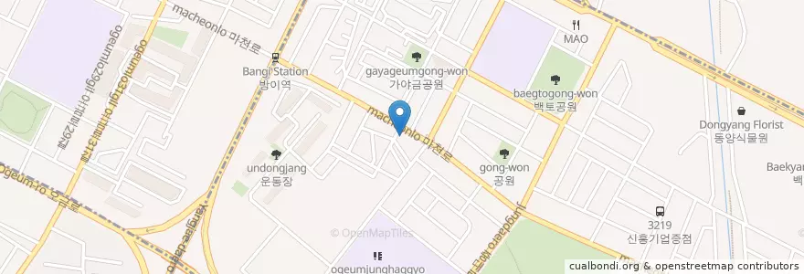 Mapa de ubicacion de 함춘치과 en Республика Корея, Сеул, 송파구, 오금동.